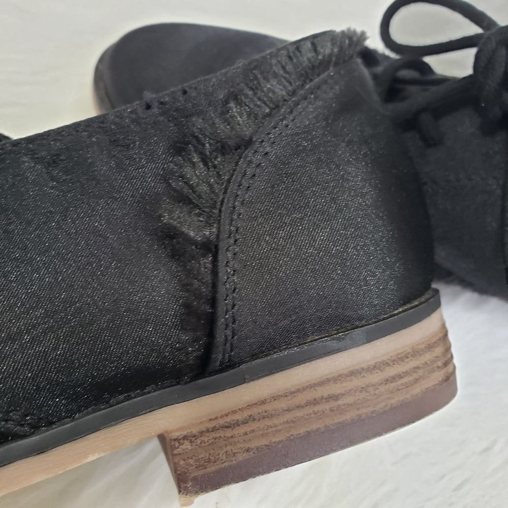 Sugar dramadays black satin oxford shoes‎ woman's size 7 NEW no lid on box - Picture 4 of 9
